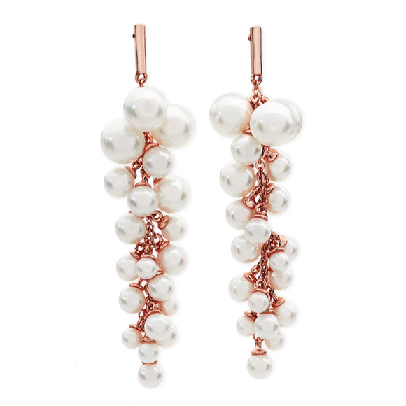 Tipperary Crystal Rose Gold Pearl grape Earrings
